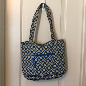 Vera Bradley bucket tote riviera blue